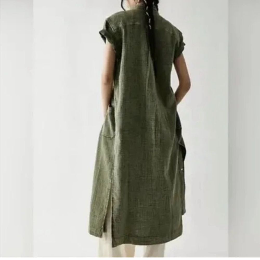 Free People Olive Green Maxi Shirt Dress - Picture 4 of 9